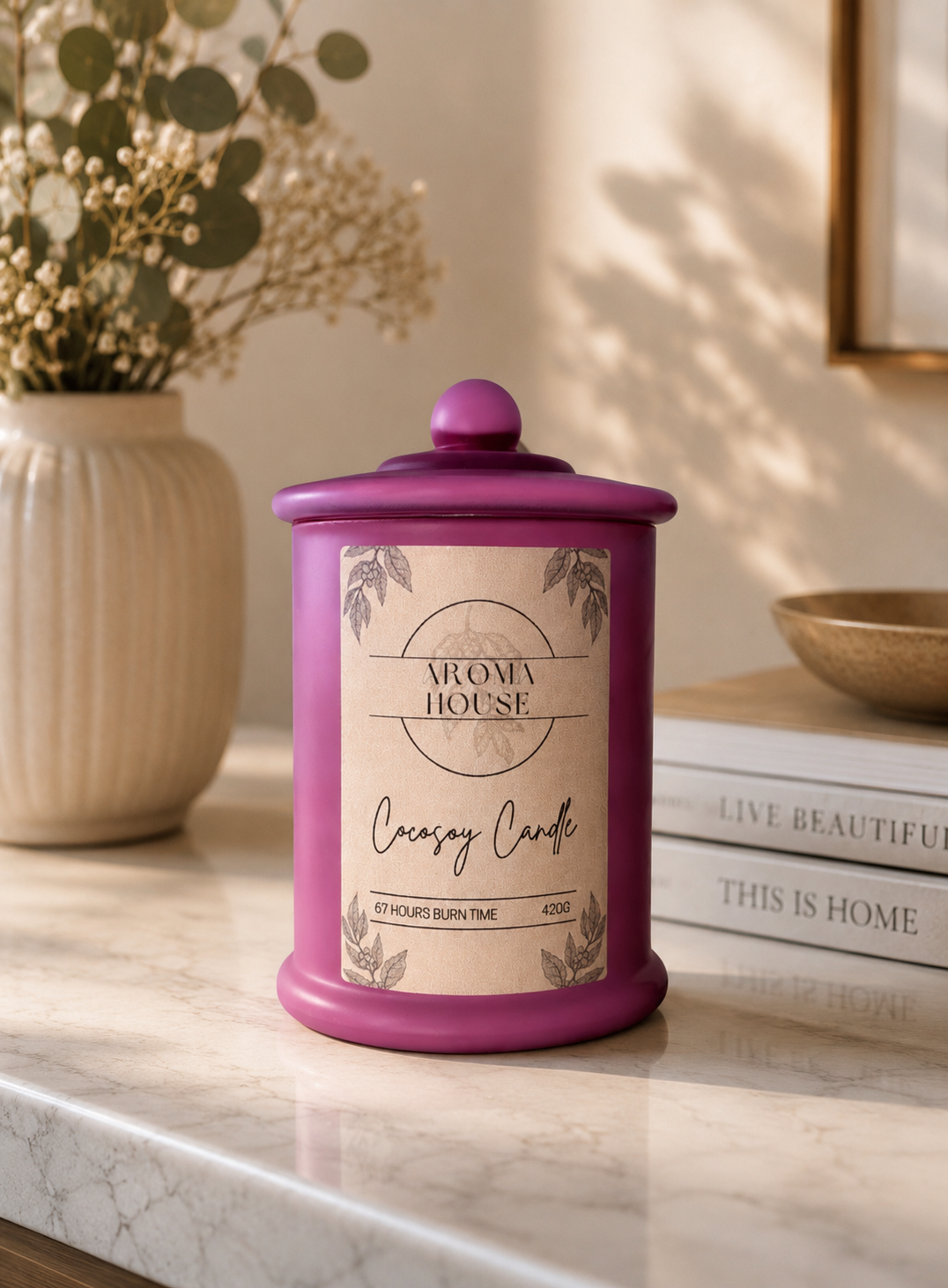 420G- XL Cocosoy Candle Pink